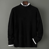 cheap Men's Wool Sweater-Men's Premium Pure Wool Cashmere Crewneck Sweater Classic Knit Pullover Jumper Soft Warm Breathable