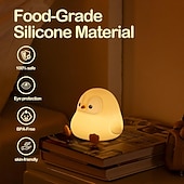 halpa Taimitarha yövalot-pingviini vauva pehmeä silikoni taputusvalo yövalo usb-lataus joulu uusivuosi festivaali syntymäpäivälahja sisä makuuhuone tunnelmavalo