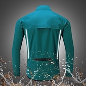 cheap Men's Jackets &amp; Gilets-WOSAWE Men's Windbreaker Cycling Jersey Cycling Jacket High Visibility Waterproof Windproof Cycling Bike Jacket Windbreaker Mountain Bike MTB Road Bike Cycling City Bike Cycling Navy Green Black Bike