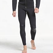  Pantaloni da sub in neoprene da 1,5 mm da uomo, pantaloni da muta, pantaloni da bagno elasticizzati, maniche lunghe, per surf, snorkeling, immersioni, tinta unita, invernali