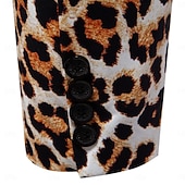 Χαμηλού Κόστους Ανδρικά Κλασικά Σακάκια-Ανδρικά Μπλέιζερ Causal Πάρτι Επίδοση Τσέπη Των ζώων Τολμηρός Όλες οι εποχές POLY Λεοπάρ Τσέπη Leopard Εκτύπωση Μοντέρνα Μονόπετο Ενός Κουμπιού Χρωματιστή ζακέτα Λευκό Κίτρινο