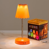 tanie Lampy stołowe-Lampka nocna reagująca na gesty, z regulowanym na wysokość drążkiem, zmieniająca 7 kolorów &amp;Lampa stołowa z 3 trybami RGB i bezdotykowym sterowaniem gestami, bezstopniowo ściemnialna lampka nocna do