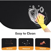  tappeto per camino, 2' x 3'6'' x 0.06'' tappeti per camino resistenti al fuoco, in fibra di vetro e con fondo antiscivolo, tappeti per camino resistenti al fuoco, cuscinetti per camino per stufa a