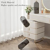 abordables Rangement et organisation-Porte-brosses à dents anti-poussière avec couvercle, boîte de rangement pour pinceaux de maquillage pour coiffeuse, porte-stylos en forme de cage à oiseaux et étagère de rangement, organisateur