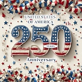  Per uomo 4 luglio, 250° anniversario degli Stati Uniti Bandiera degli Stati Uniti Patriottico Camicia Camicia con Bottoni Manica Lunga Vintage Retrò Ferie Casual Quotidiano Primavera Autunno Collo