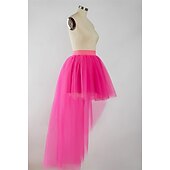 baratos Partes inferiores-Fantasia fantasia saia de tule Saia Tutu Retro Vintage Anos 80 Multi Camadas Assimétrico Inchado Adulto Mulheres Dia Das Bruxas Carnaval Festa Espetáculo Dança Balé Vestir-se