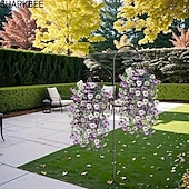 levne Umělé květiny-4 svazky závěsných umělých macešek, venkovní umělá květinová dekorace, UV odolné realistické umělé květiny pro venkovní zahradu, verandu, balkon, interiér domu a svatební dekorace