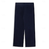 halpa Löysä-Miesten Housut Puvunhousut Vohveli housut Edessä tasku Suora jalka Yhtenäinen väri Raita Mukavuus Täyspitkä Päivittäin liiketoiminta Pyhäpäivä Muoti Tyylikästä ja modernia Musta Laivaston sininen