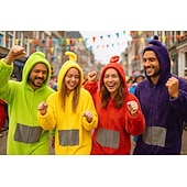 preiswerte Tierkostüm-Kigurumi-Pyjamas Gruppenkostüm Onesie-Kostüm Dickes Baby Fantasie Warm Bequem Mit Kapuze Fleece Erwachsene Herren Damen Unisex Halloween Karneval Party Leistung Hausbekleidung Verkleiden