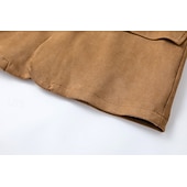 baratos Jaquetas de Suede Sintético-Homens jaqueta leve Jaqueta casual Jaqueta de camurça sintética Para Noite Macio Fivela Primavera &amp; Outono Casual Colarinho Chinês Padrão Cáqui Claro Preto Azul Marinha cáqui Verde Tropa Casaco