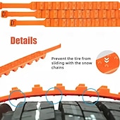 cheap Heating &amp; Cooling-10/20/30pcs Universal Reusable Non-Slip Polyethylene Tire Chains – Universal Anti-Skid Snow Tire Traction Chains for Cars, SUVs &amp; Trucks, Easy Installation, Durable Emergency Winter Driving Aid