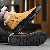 cheap Winter &amp; Snow Boots-Men's Yellow Insulated Winter Boots, Warm and Comfortable Snow Boots for Cold Weather, Ideal for Winter Hiking, Snowboarding and Outdoor Activities