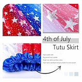  250° anniversario USA Disco Anni '80 Gonna a cerchio Tutu Sottogonna Costume Per donna Carnevale 2026 Costume di Carnevale Mascherata Giorno dell'Indipendenza 4 luglio Adulti Bambini Gonna