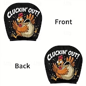 זול כיסויי בד-2 יחידות כיסויי משענות ראש לרכב עם הדפסה מצוירת של חיות חמודות, ללא מילוי, אביזרי פנים לרכב, כיסויי משענות ראש אוניברסליים לרכב, קישוטי פנים לרכב, מתאים לשימוש בכל מזג אוויר ללא מילוי