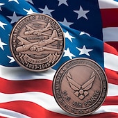  Moneda Conmemorativa de la Fuerza Aérea de EE. UU. – Moneda de Desafío del 250 Aniversario Coleccionable Militar del Águila Americana Souvenir de Metal de Doble Cara para Veteranos Regalo Patriótico