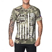 abordables Collection Homme-250e anniversaire des États-Unis Patriotique T-shirt Drapeau des États-Unis 250 ans 1776 Nouveauté Drôle Adulte Homme Semi-quincentenaire Jour de l'Indépendance / 4 Juillet 4 Juillet Occasionnel
