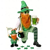 cheap Kids' Clothing-St. Patrick 2026 Shamrock Lucky Irish Carnival Fancy Costume Novelty Funny Kid's Boys' Carnival Saint Patrick's Day Party Easy Carnival Costume Dress Up