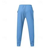 cheap Joggers-Men's Sweatpants Joggers Trousers Drawstring Pocket Elastic Waist Plain Comfort Breathable Outdoor Daily Holiday Vacation Fashion Blue Black Micro-elastic