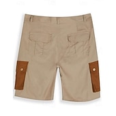 economico retrò-Per uomo Pantaloncini cargo Shorts Shorts di Lino Pantaloncini Estivi Shorts da Spiaggia Patchwork Tasca Blocco di colori Comodità Traspirante Lunghezza al ginocchio Casuale Quotidiano Ferie Vacanza