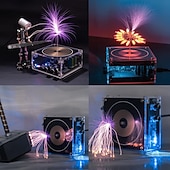 Недорогие Декоративные огни-музыка твердотельная катушка искусственная молния дуга плазменный громкоговоритель эксперимент наука режим рабочего стола