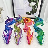 cheap Easter-Large 3D Printed Dragon with Easter Egg,Big Articulated Dragon Fidget Home Decor, Desk Pet, Christmas Birthday Gift