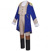  250th Anniversary USA Rococo Baroque Outfits Long Sleeves George Washington Colonial Revolutionary War Costumes Fancy Dress Boys' Carnival Independence Day 4th of July Kid's Coat Pants Collar