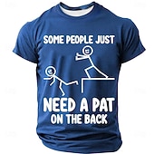  Ανδρικά Αστεία αργκό Μπλουζάκι Κοντομάνικο Κοντομάνικη μπλούζα 3D εκτύπωση Στρογγυλή Ψηλή Λαιμόκοψη Πουκάμισο Μοντέρνα Καθημερινά Καθημερινά Δρόμος Θαλασσί Μαύρο Λευκό Καλοκαίρι Άνοιξη Ρούχα Τ M L XL