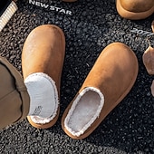 economico Zoccoli e pianelle da uomo-comode scarpe slip-on da uomo foderate in pelliccia: morbide, calde, perfette per ricevimenti di nozze rilassati e riunioni al chiuso
