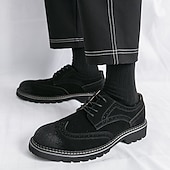 Χαμηλού Κόστους Μπρογκ παπούτσια-Ανδρικά καφέ σουέτ μπρογκ παπούτσια, άνετα και μοντέρνα, ευέλικτα υποδήματα για casual και ημιεπίσημες εκδηλώσεις