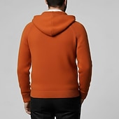 ieftine Pulover de lână pentru bărbați-Cardigan bărbătesc premium din lână pură cașmir, clasic, cu glugă, tricotat, cu buzunar cu fermoar, moale, călduros și respirabil