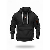  Men's Hoodie Full Zip Hoodie Black Navy Blue Khaki Light Grey Dark Gray Hooded Plain Pocket Daily Sports & Outdoor Holiday Polyester Streetwear Basic Casual Spring Fall Clothing Apparel Hoodies