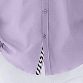 economico camicie da uomo no stiro-Per uomo Camicia Camicia Estiva Camicia casual Camicia con Bottoni Tinta unica Quotidiano Vacanza Blu Blu chiaro Bianco Verde chiaro Manica Lunga Bavero Estate Primavera Abbigliamento Tasca