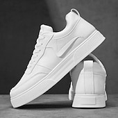 Недорогие Мужская обувь-Мужские белые и зеленые повседневные кроссовки, легкие дышащие прогулочные туфли на мягкой подошве, стильные кроссовки в стиле стритвеар для повседневной носки и нарядов ко Дню Святого Патрика.