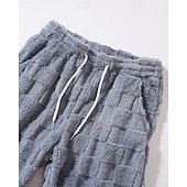 cheap Casual Shorts-Men's Shorts Casual Shorts Pocket Elastic Waist Fleece Plain Warm Breathable Knee Length Outdoor Vacation Daily Wear Vacation Fashion Black Gray Micro-elastic