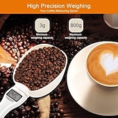 voordelige Meetgereedschap-Digitale maatlepel, digitale maatlepel voor voedsel, 800 g / 1 g, hoge precisie met lcd-scherm, huishoudelijke weegschaal voor keuken- en honden- en kattenvoer