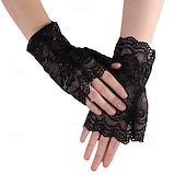 levne Příslušenství a další-Elegantní Vinobraní Řvoucí 20s Rukavice Večerní rukavice Velký Gatsby Krajka Maškarní kostým Dámské Karneval Plesová maškaráda Ležérní Karneval Dospělí Rukavice