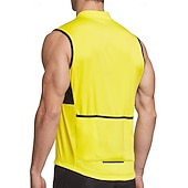baratos Camisolas masculinas-Homens Colete para Ciclismo Camisa para Ciclismo Côr Sólida Sem Manga Moto Colete Camisa / Roupas Para Esporte Blusas com 3 bolsos traseiros Ciclismo de Montanha Ciclismo de Estrada Secagem Rápida