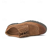 Χαμηλού Κόστους Μπρογκ παπούτσια-Ανδρικά καφέ σουέτ μπρογκ παπούτσια, άνετα και μοντέρνα, ευέλικτα υποδήματα για casual και ημιεπίσημες εκδηλώσεις