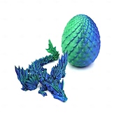 رخيصةأون عيد الفصح-بيض تنين مطبوع بتقنية الطباعة ثلاثية الأبعاد مع تنين بداخله، بيض صغير، ألعاب كريستالية مفصلية، حشوات لسلال عيد الفصح، قطع أسطورية غامضة