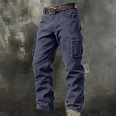 Χαμηλού Κόστους Στρατιωτικά παντελόνια-Ανδρικά Παντελόνια με τσέπες Παντελόνι Cargo Σορτσάκια Pantaloni de Drumeție Πολλαπλή τσέπη Ισιο πόδι Σκέτο Φοριέται Ύγρανση Πλήρες μήκος Καθημερινά ΕΞΩΤΕΡΙΚΟΥ ΧΩΡΟΥ Κατασκήνωση &amp; Πεζοπορία