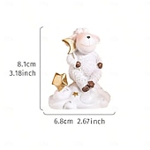 cheap Ramadan &amp; Eid-Ramadan Eid White Sheep on Cloud Resin Decor – Cute Eid al-Fitr Tabletop Ornament, Perfect for Ramadan Kareem Gifts, Home Decor, and Party Display