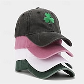 cheap Couples' &amp; Group Costumes-Clover Embroidered Baseball Cap St. Patrick's Day Lightweight Adjustable Sun Hat For Men and Women