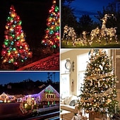 olcso Elemmel működő-Vízálló elemes fényfüzér mini lámpák 33ft 100 LED 8 funkciós időzítő távirányítóval benti hálószobához Valentin-nap új év Halloween esküvői parti hangulatú díszvilágítás