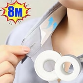 baratos Utensílios para o Lar-Protetor de gola descartável autoadesivo de 8m para absorção de suor, respirável, ideal para camisetas brancas, golas e chapéus. Adesivo absorvente anti-sujeira para forro de camisa.