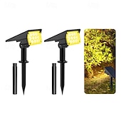 cheap Landscape Lights-Solar Color Changing Spot Lights Outdoor, Waterproof Solar Lights, Multicolor RGB Landscape Spotlight for Garden Yard Driveway Lawn Patio Pathway Christmas Decorations