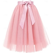 baratos anágua-Fantasia fantasia saia de tule Saia Tutu Anos 50 Retro Vintage Anos 80 Multi Camadas Inchado Neon Adulto Mulheres Dia Das Bruxas Carnaval Festa Espetáculo Dança Balé Vestir-se