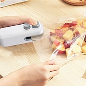 ieftine Aparate de uz casnic-Mini aparat de etanșat pungi reîncărcabil prin USB, aparat de etanșat pungi pentru chipsuri, aparat de etanșat termic pentru gustări, ideal pentru conservarea prospețimii și depozitarea gustărilor și