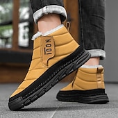 cheap Winter &amp; Snow Boots-Men's Yellow Insulated Winter Boots, Warm and Comfortable Snow Boots for Cold Weather, Ideal for Winter Hiking, Snowboarding and Outdoor Activities