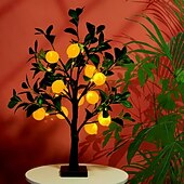 levne Dekorativní světla-60cm/23,9palcové umělé světlo na citroník, 12 citronů, 24 LED korálků, jarní/letní interiérová/venkovní dekorace do ložnice, obývacího pokoje, jídelny, noční světlo na párty