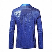 Χαμηλού Κόστους Αριστος-Ντίσκο Δεκαετία '80 Smoching Κοστούμια &amp; Σακάκια Lapel Collar Blazer Μακριά Μανίκια Ντίσκο Πούλιες Πούλια Φανταχτερή Φόρεμα Ανδρικά Αποκριάτικη Στολή Απόκριες Μασκάρεμα